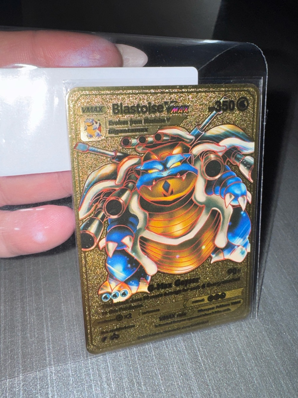 Blastoise VMAX Gold Holo Pokémon Card Fan-Art